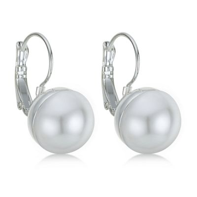 Cream pearl hook earring